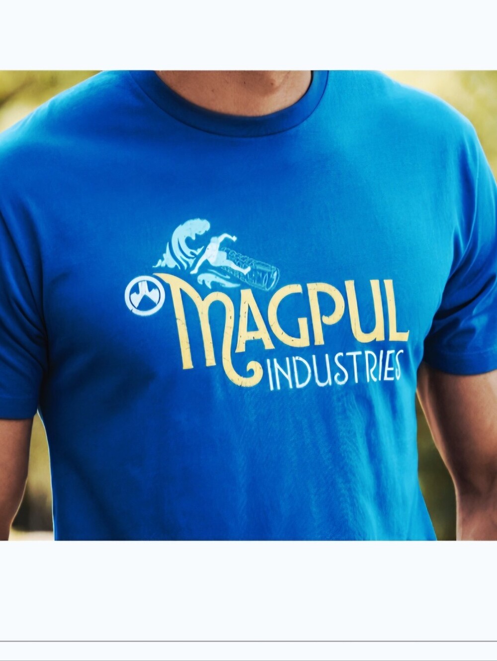 Magpul Men’s Blue Hang 30 Blend Logo Short Sleeve Tee Size Large